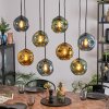 Ripoll hanging light, globe light, pendant light blue, gold, green, 8-light sources