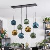 Ripoll hanging light, globe light, pendant light blue, gold, green, 8-light sources