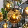 Ripoll hanging light, globe light, pendant light blue, gold, green, 8-light sources