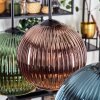 Koyoto hanging light, globe light, pendant light blue, gold, green, coppery, 6-light sources