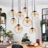 Gastor hanging light, globe light, pendant light Amber, clear, 8-light sources