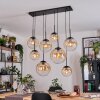 Gastor hanging light, globe light, pendant light Amber, clear, 8-light sources