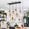 Gastor hanging light, globe light, pendant light Amber, clear, 8-light sources