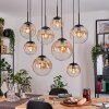 Gastor hanging light, globe light, pendant light Amber, clear, 8-light sources