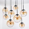Gastor hanging light, globe light, pendant light Amber, clear, 8-light sources