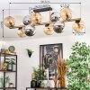 Koyoto ceiling light, globe light gold, black, 10-light sources
