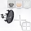 Koyoto ceiling light, globe light 37 cm Amber, clear, Smoke-coloured, 5-light sources