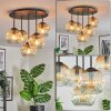 Ripoll ceiling light, globe light Amber, clear, 5-light sources