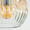 Ripoll ceiling light, globe light Amber, clear, 5-light sources