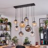 Gastor hanging light, globe light, pendant light Amber, clear, Smoke-coloured, 8-light sources