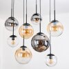 Gastor hanging light, globe light, pendant light Amber, clear, Smoke-coloured, 8-light sources