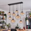 Gastor hanging light, globe light, pendant light Amber, clear, 8-light sources