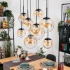 Gastor hanging light, globe light, pendant light Amber, clear, 8-light sources