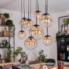 Gastor hanging light, globe light, pendant light Amber, clear, 8-light sources