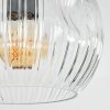 Ripoll ceiling light, globe light Amber, clear, Smoke-coloured, 5-light sources