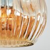 Ripoll ceiling light, globe light Amber, clear, Smoke-coloured, 5-light sources