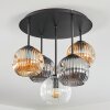 Ripoll ceiling light, globe light Amber, clear, Smoke-coloured, 5-light sources