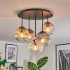 Ripoll ceiling light, globe light Amber, clear, Smoke-coloured, 5-light sources