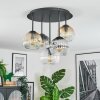 Ripoll ceiling light, globe light Amber, clear, Smoke-coloured, 5-light sources