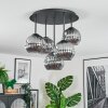 Ripoll ceiling light, globe light Smoke-coloured, 5-light sources