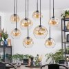Ripoll hanging light, globe light, pendant light Amber, clear, 8-light sources