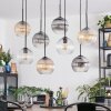 Koyoto hanging light, globe light, pendant light Amber, clear, Smoke-coloured, 8-light sources