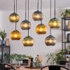 Koyoto hanging light, globe light, pendant light blue, gold, green, 8-light sources