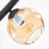 Koyoto ceiling light, globe light Amber, 6-light sources