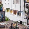 Lauden hanging light, pendant light Amber, blue, green, clear, coppery, 4-light sources
