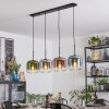 Lauden hanging light, pendant light blue, green, clear, coppery, Smoke-coloured, 4-light sources