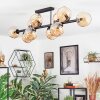 Koyoto ceiling light, globe light Amber, 10-light sources