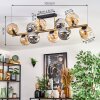 Ripoll ceiling light, globe light gold, black, 10-light sources