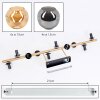 Ripoll ceiling light, globe light gold, black, 10-light sources