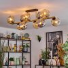Ripoll ceiling light, globe light gold, black, 10-light sources