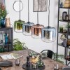 Lauden hanging light, pendant light blue, green, clear, coppery, 4-light sources