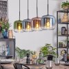 Lauden hanging light, pendant light blue, green, clear, coppery, 4-light sources