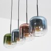 Lauden hanging light, pendant light blue, green, clear, coppery, 4-light sources
