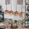 Lauden hanging light, pendant light clear, coppery, 4-light sources