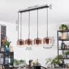 Lauden hanging light, pendant light clear, coppery, 4-light sources