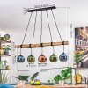 Koyoto hanging light, globe light, pendant light Ecru, black, 5-light sources