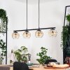 Ripoll hanging light, globe light, pendant light Amber, clear, 4-light sources