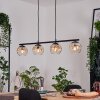 Ripoll hanging light, globe light, pendant light Amber, clear, 4-light sources