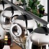 Ripoll hanging light, globe light, pendant light chrome, clear, Smoke-coloured, 4-light sources