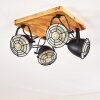 Malix Ceiling Light brown, black, 4-light sources