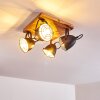 Malix Ceiling Light brown, black, 4-light sources