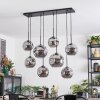 Ripoll hanging light, globe light, pendant light Smoke-coloured, 8-light sources