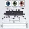 Ripoll hanging light, globe light, pendant light blue, green, coppery, 6-light sources