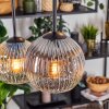 Ripoll hanging light, globe light, pendant light Amber, clear, Smoke-coloured, 6-light sources