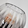 Koyoto globe light, floor lamp clear, Smoke-coloured, 3-light sources