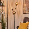 Koyoto globe light, floor lamp Amber, clear, Smoke-coloured, 3-light sources